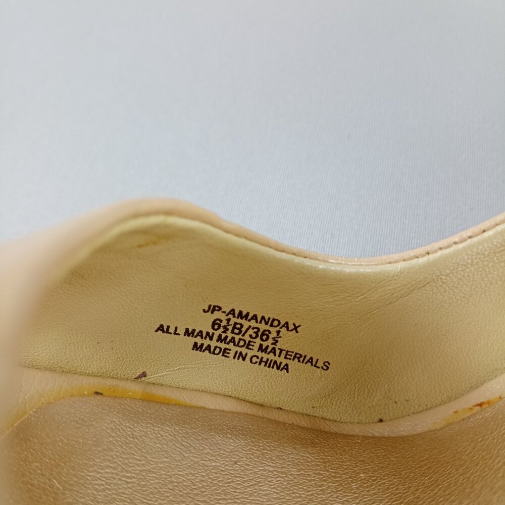 Jessica Simpson Women's Amandax Cream 4.5 Inch Stiletto Pump Peep Toe Size 6.5 B - Picture 11 of 14